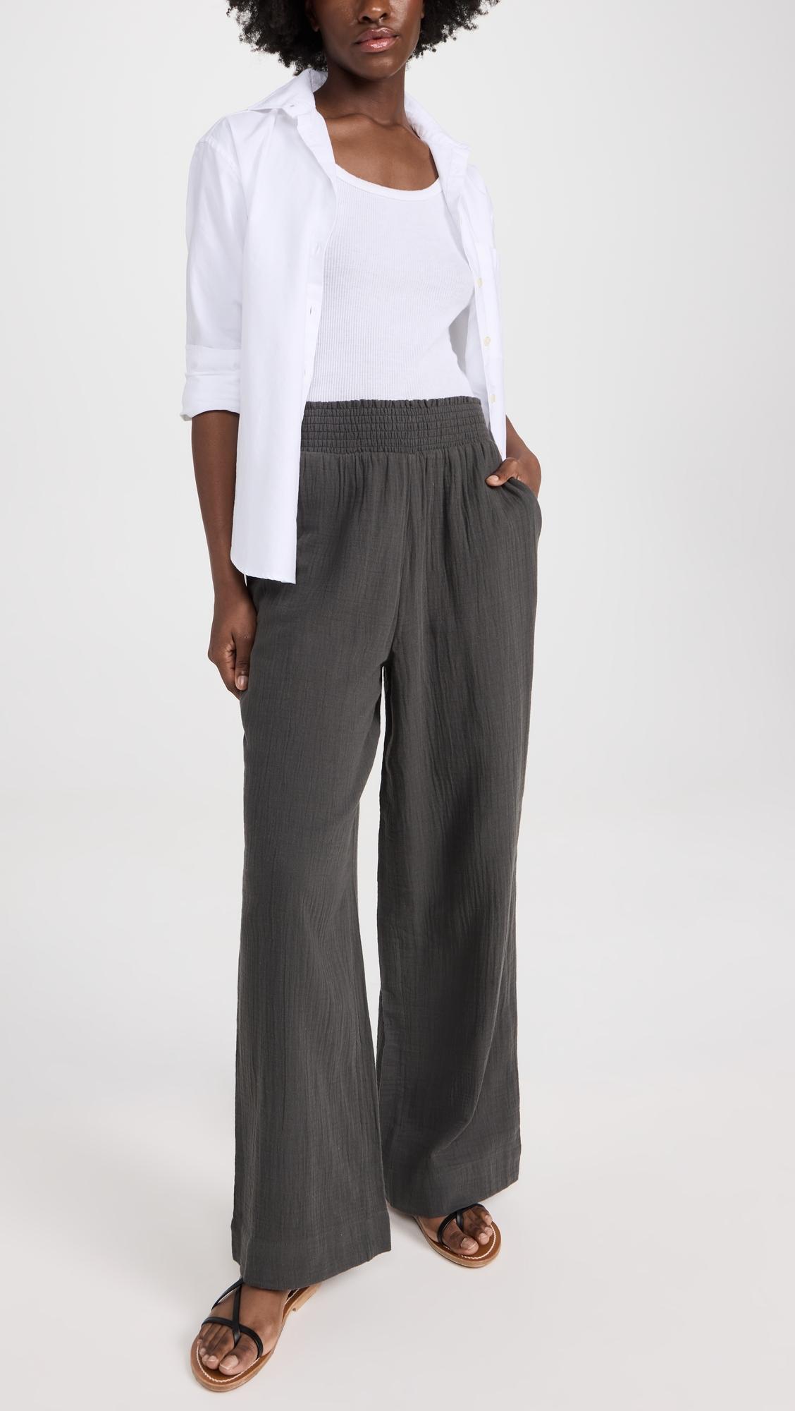 Dream Cotton Gauze Wide Leg Pants