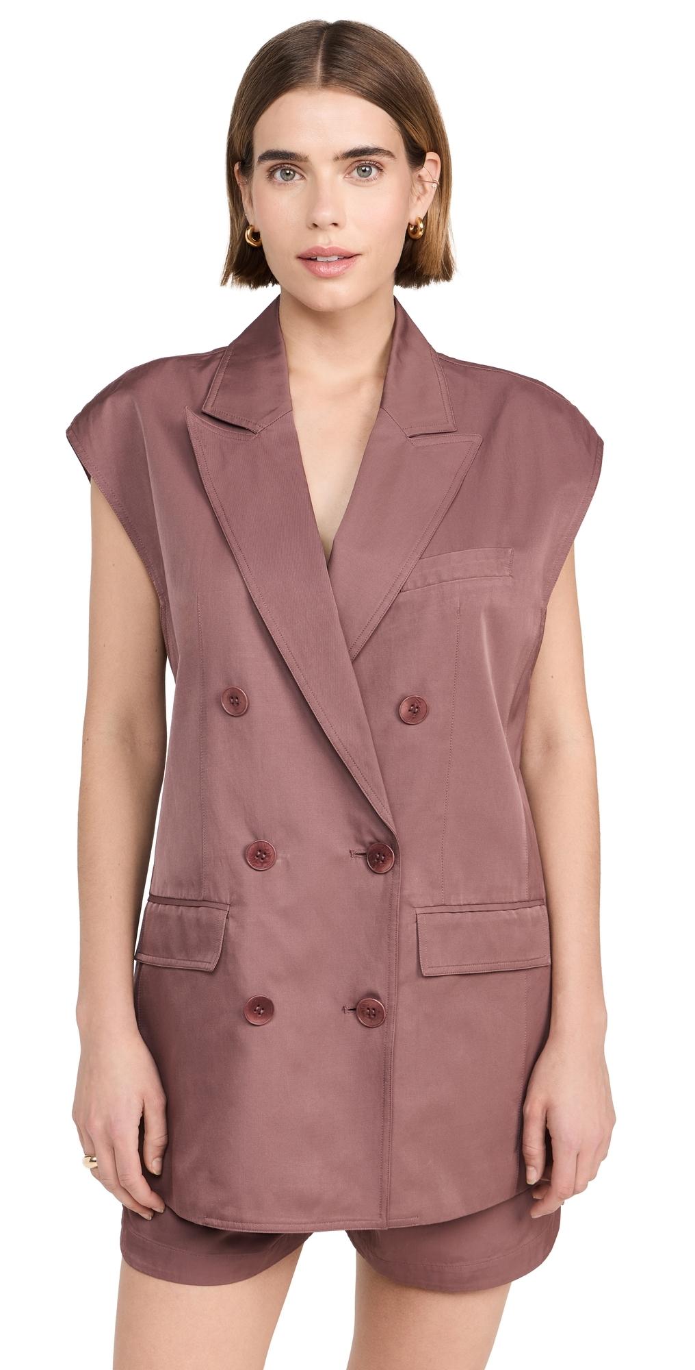 Drapey Suiting Oversized Double Breasted Vest