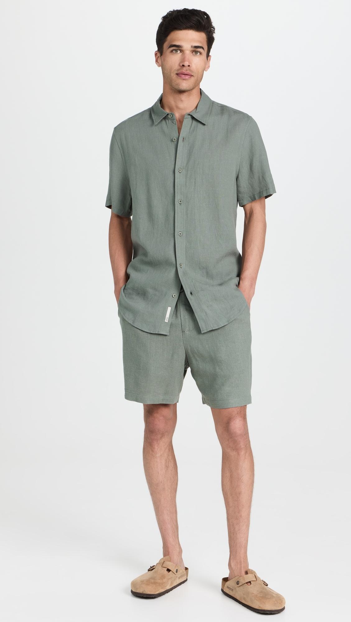 Classic Pull On Linen Shorts 6.25"