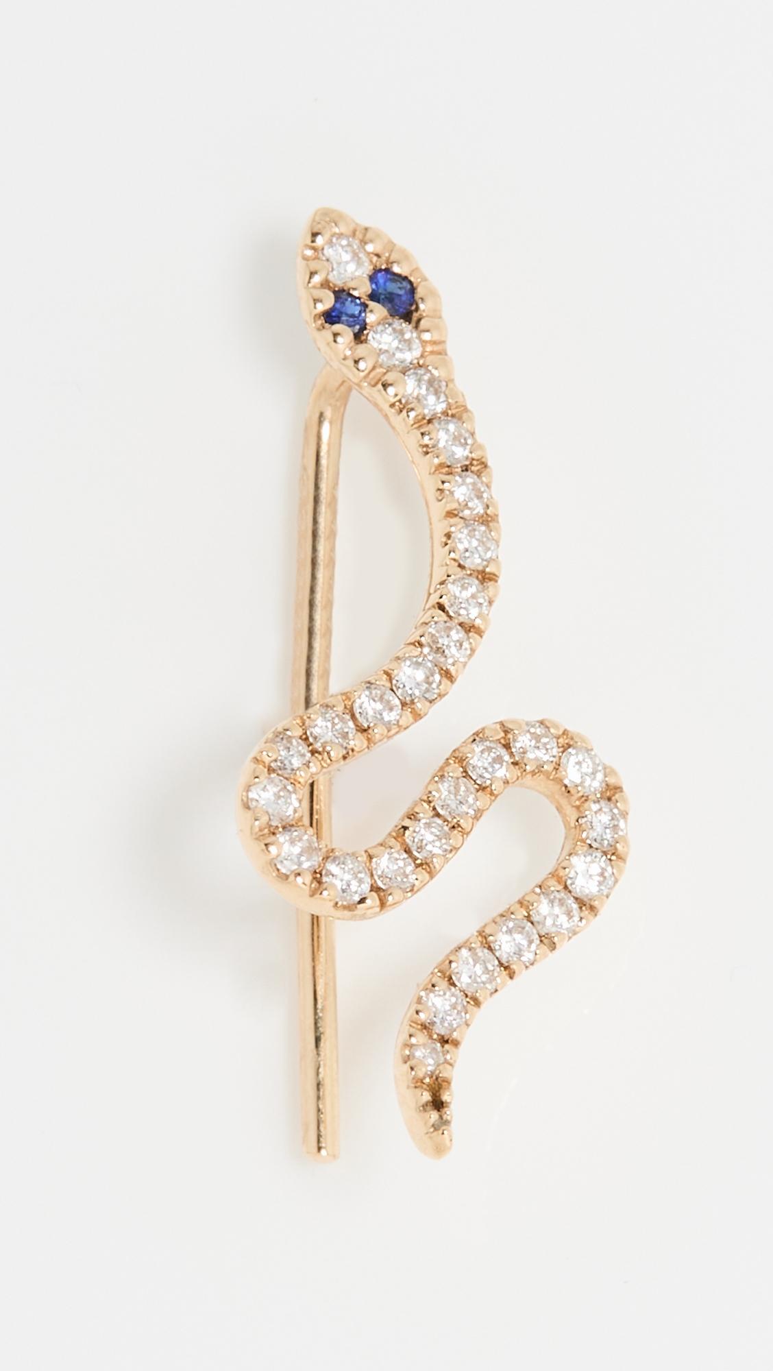 14k Gold Snake Ear Climber