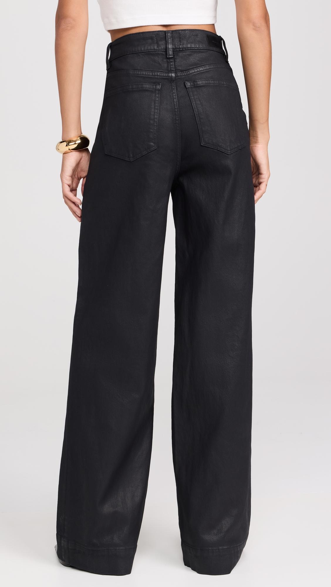 Hepburn Wide Leg High Rise Coated Jeans