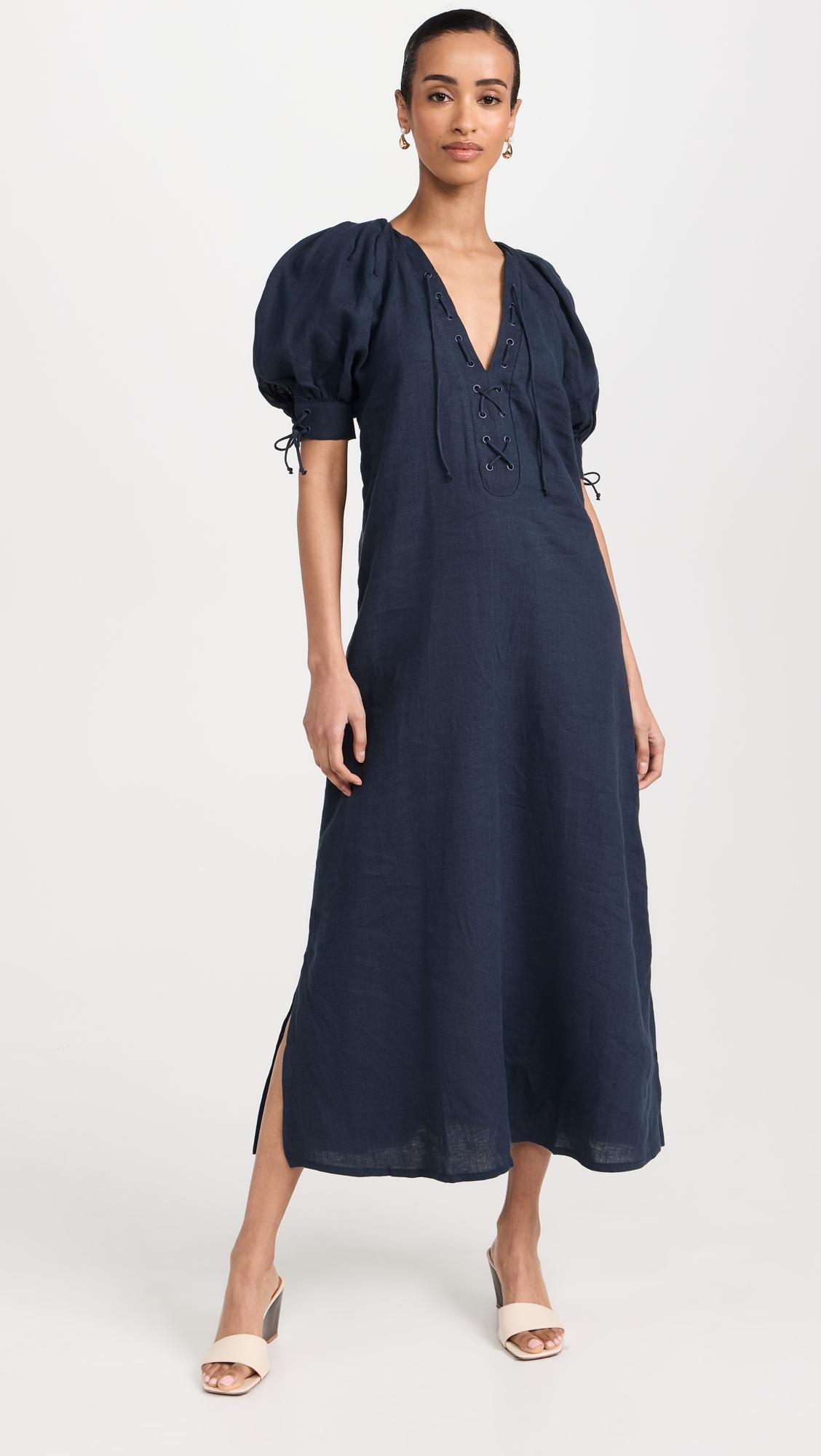 Garden Dress in Navy