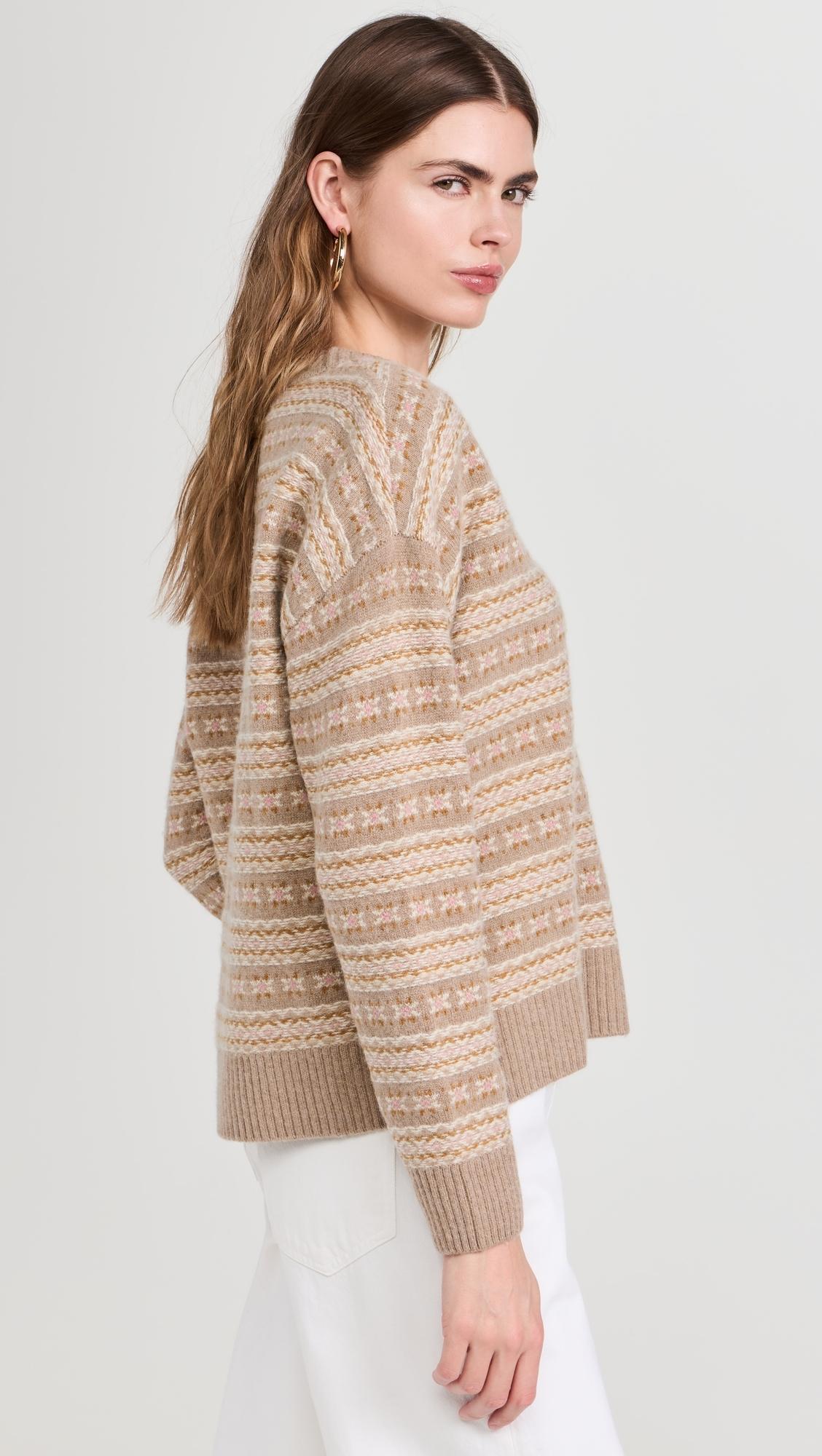 Highland Fair Isle V Neck Sweater