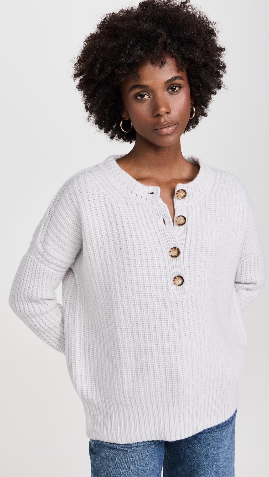 Toujours Cashmere Henley Pullover