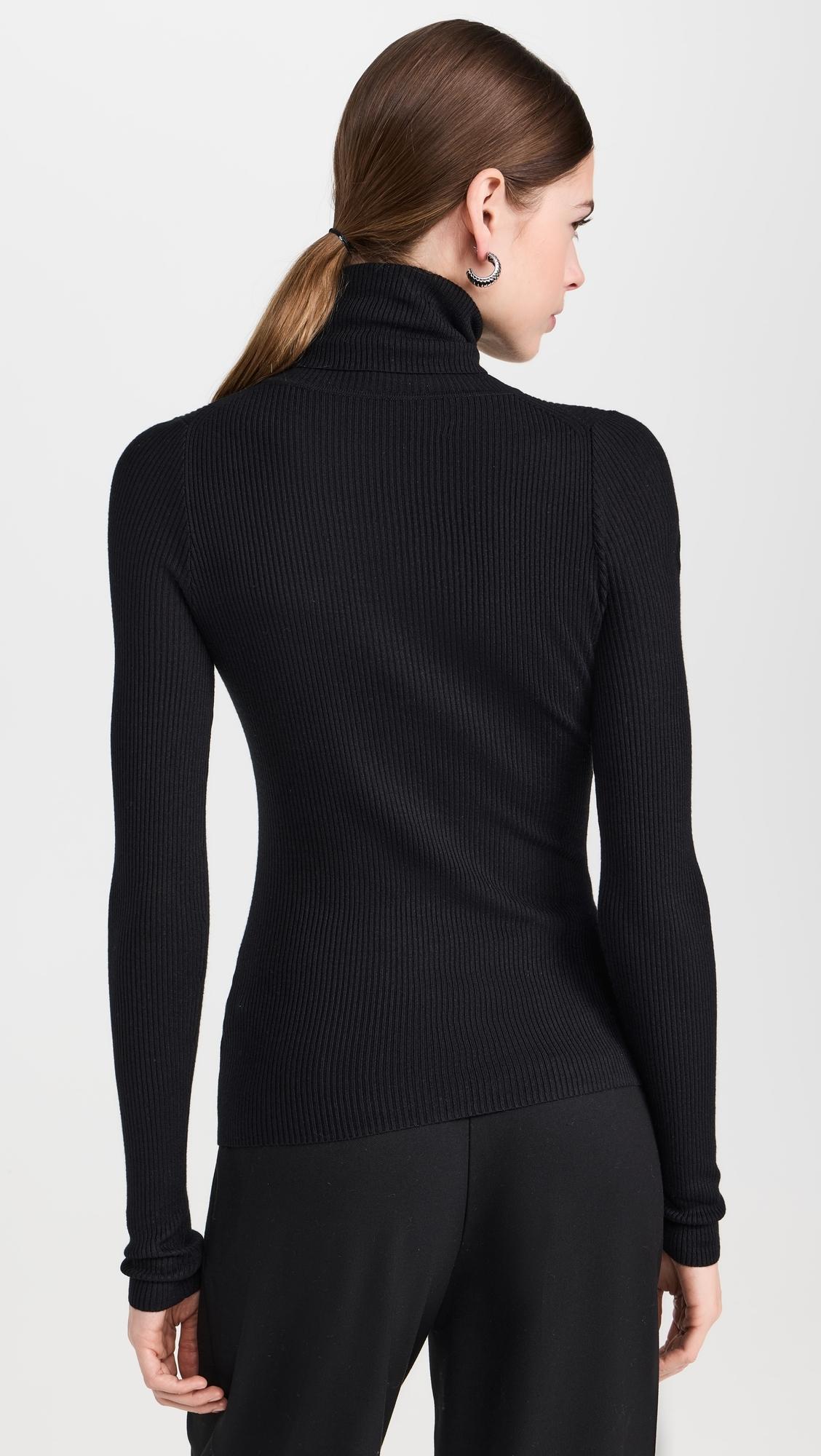 Silk Sweater Layering Turtleneck