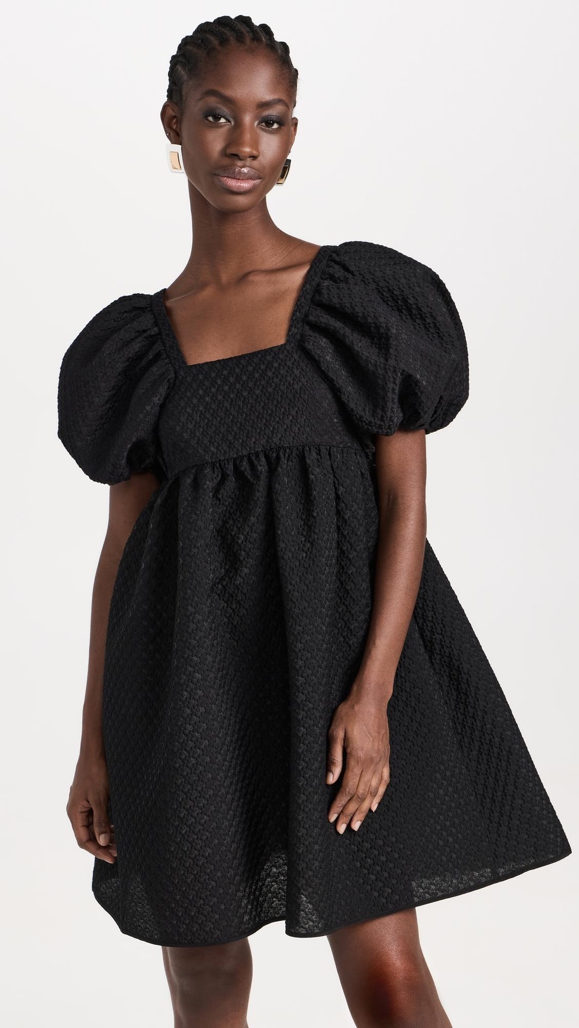 Tilde Dress Blossom Matelasse Black