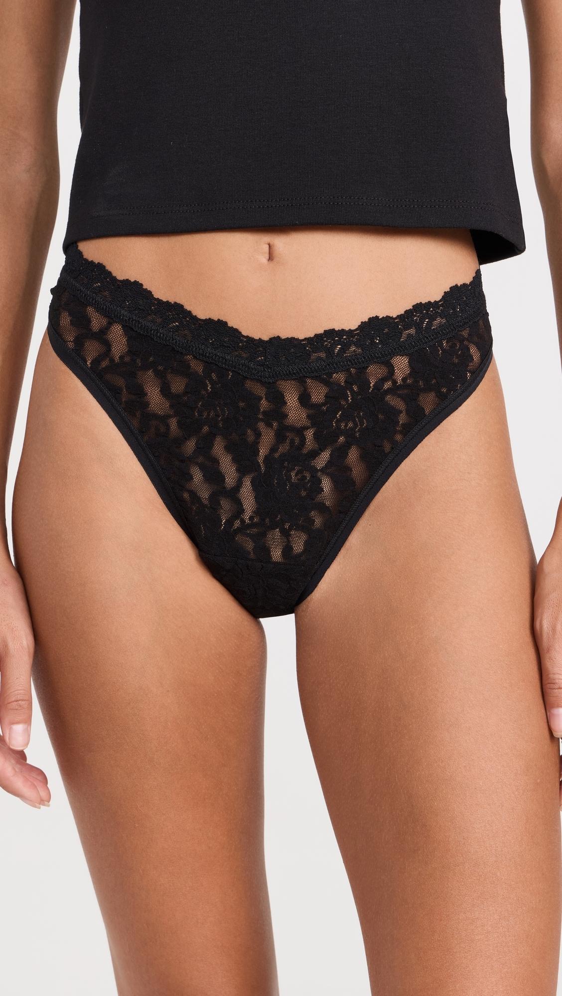 Signature Lace High Cut Thong