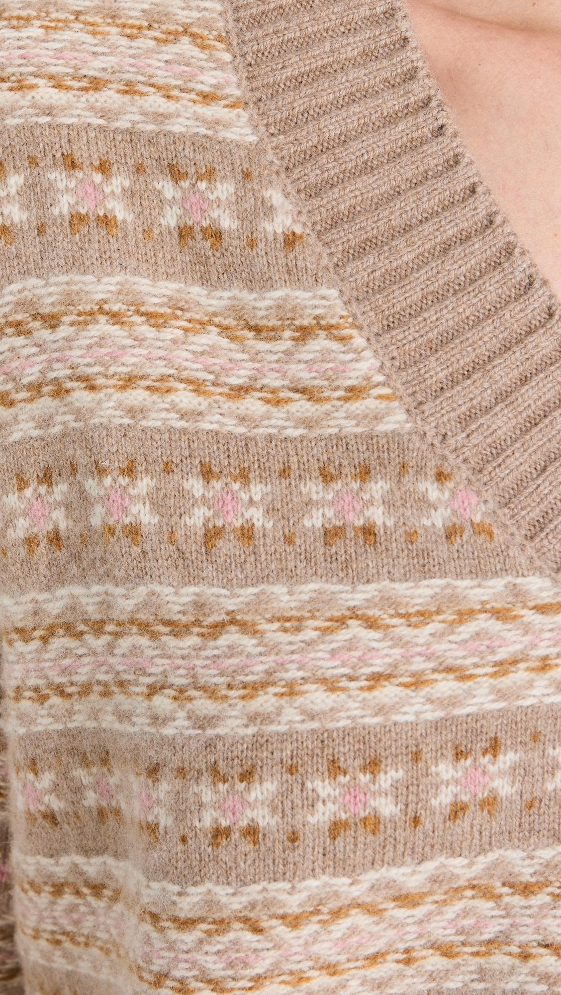 Highland Fair Isle V Neck Sweater