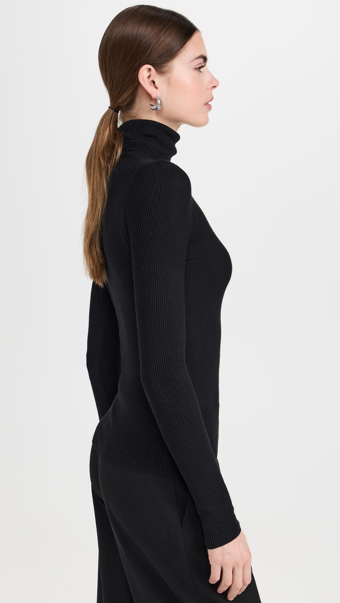 Silk Sweater Layering Turtleneck