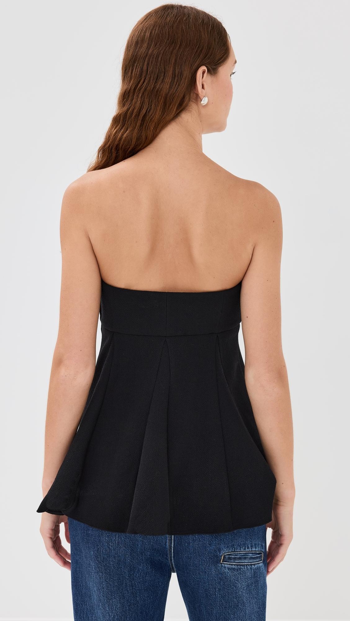 Melee Crepe Strapless Top