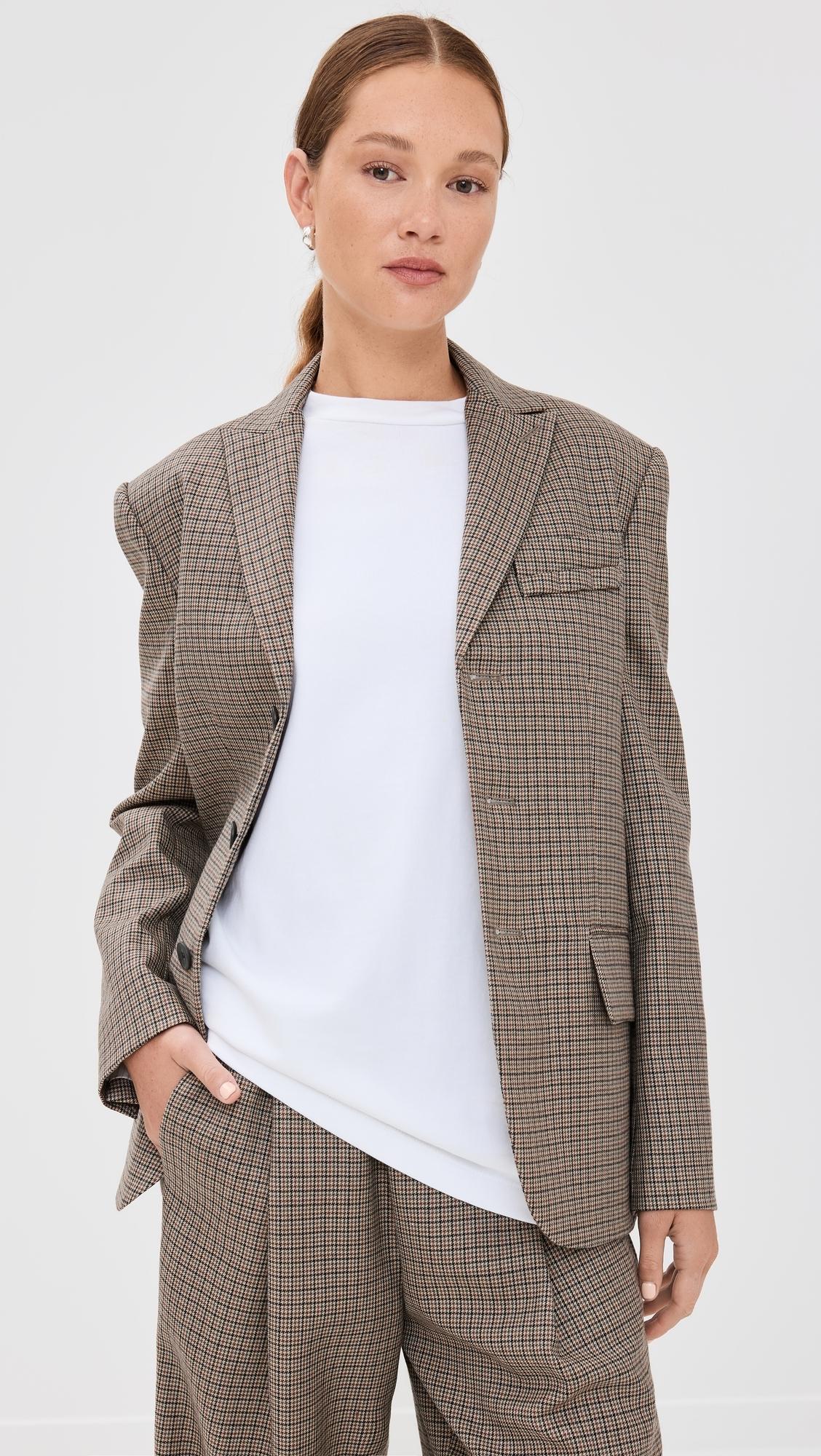 Thomas Menswear Check Dennis Cutout Blazer