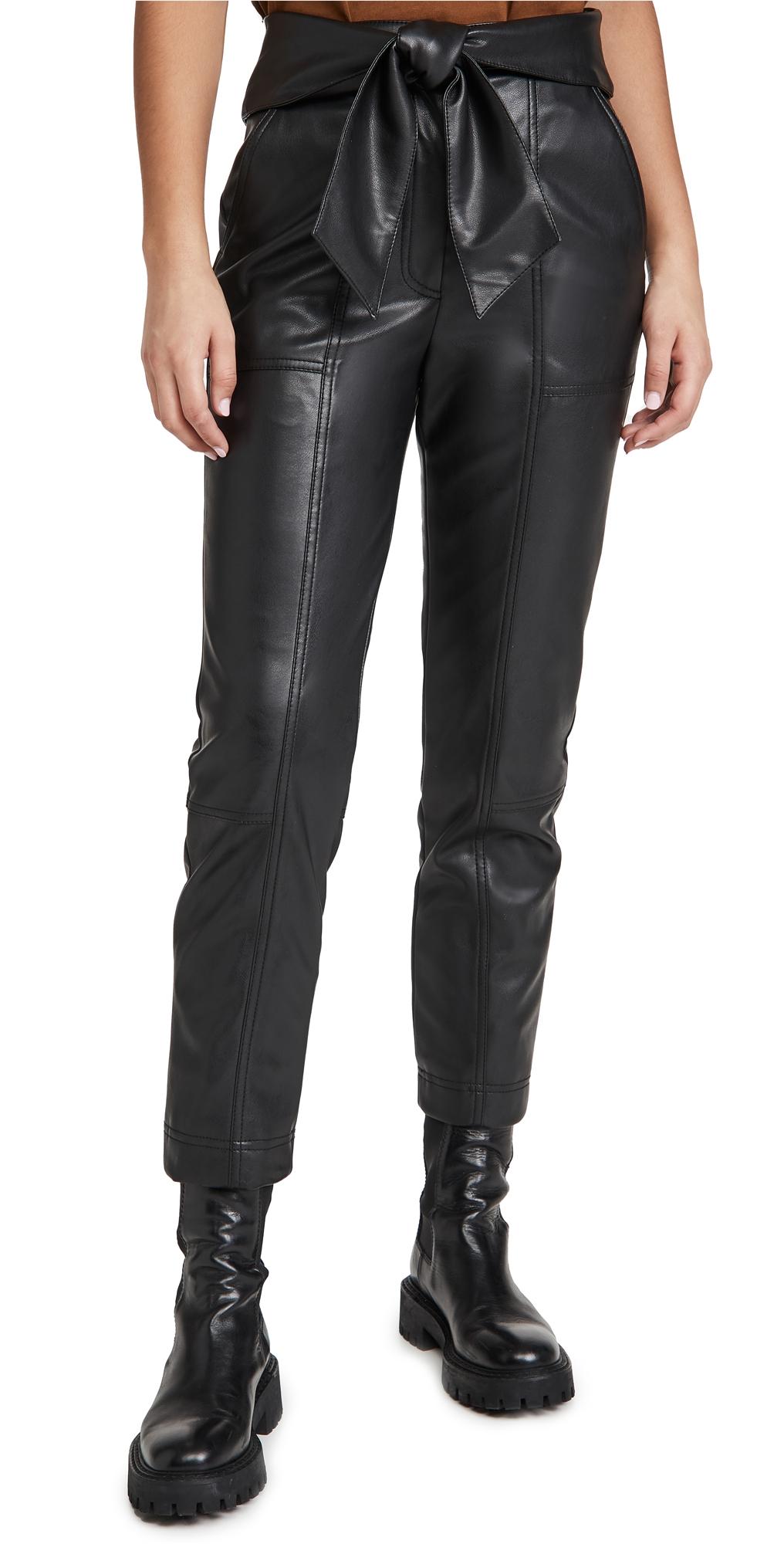 Tessa Vegan Leather Tie Waist Pants