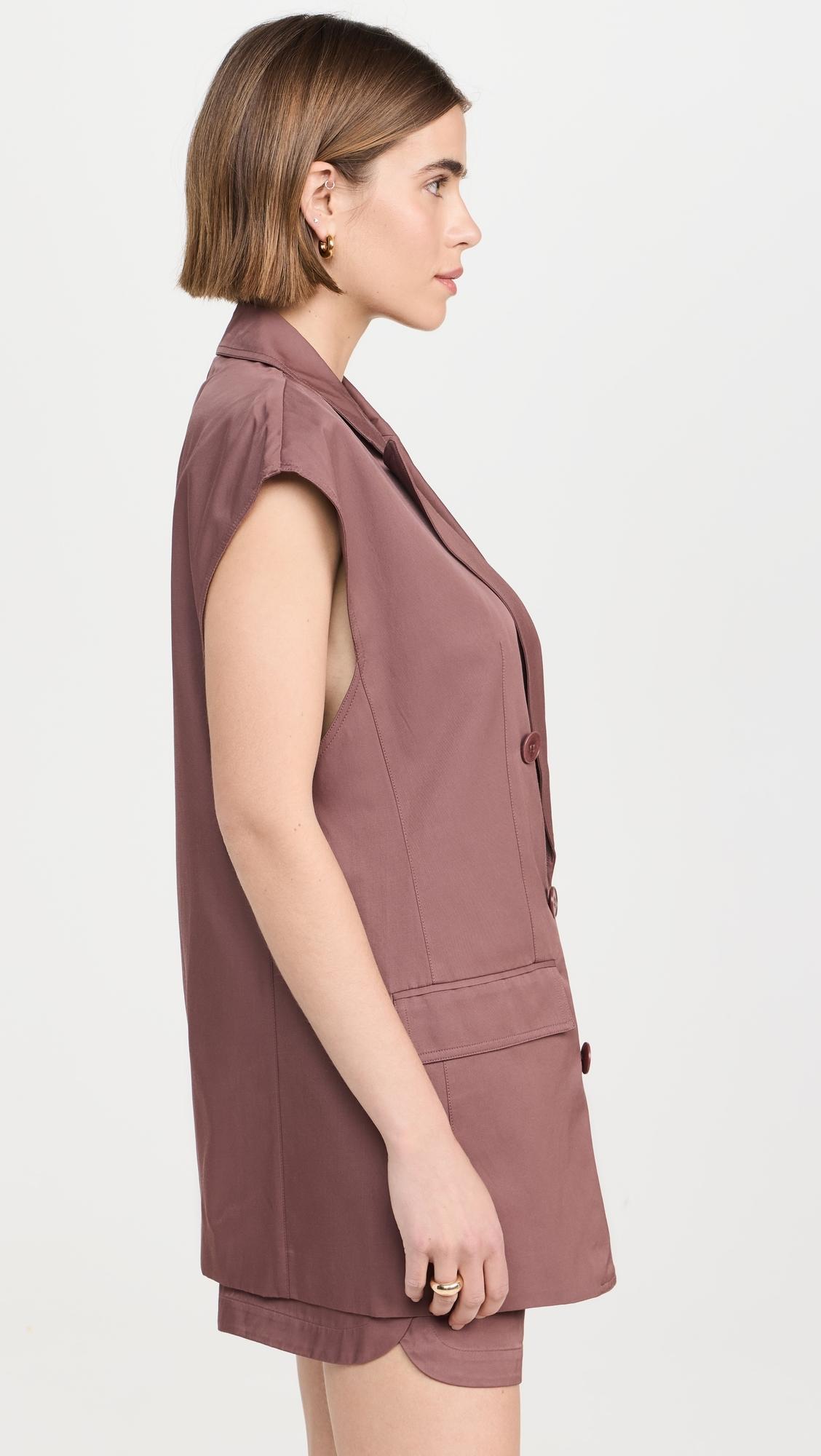 Drapey Suiting Oversized Double Breasted Vest