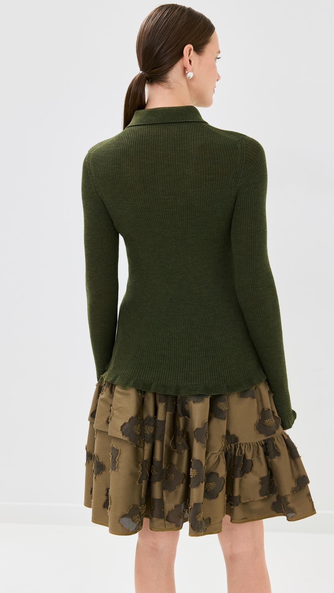 Oda Top Lightweight Knit Olive Grey