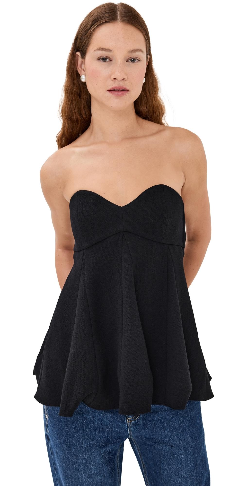 Melee Crepe Strapless Top