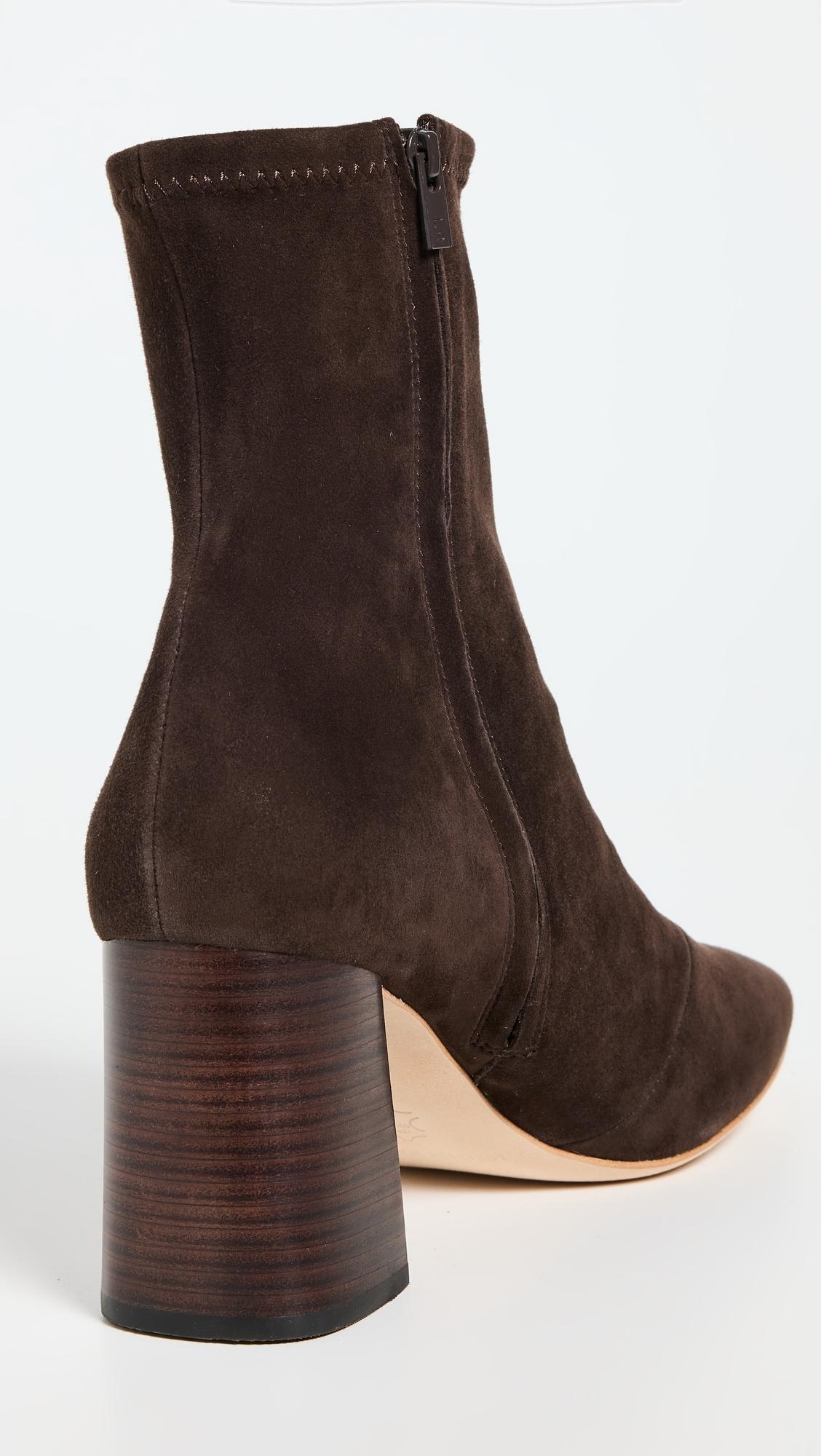 Elise Slim Ankle Booties with Block Heel