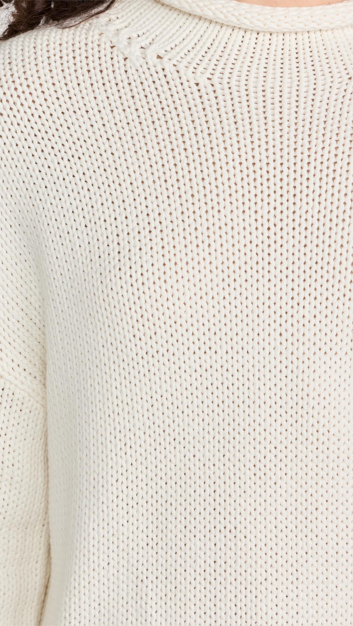 Mock Neck Solid Marina Sweater