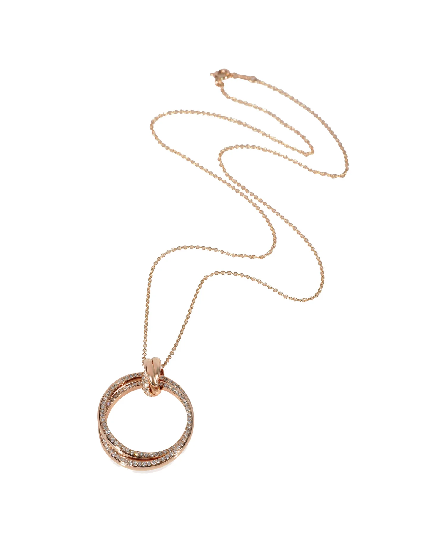 . paloma picasso diamond melody pendant in 18k rose gold 0.40 ctw