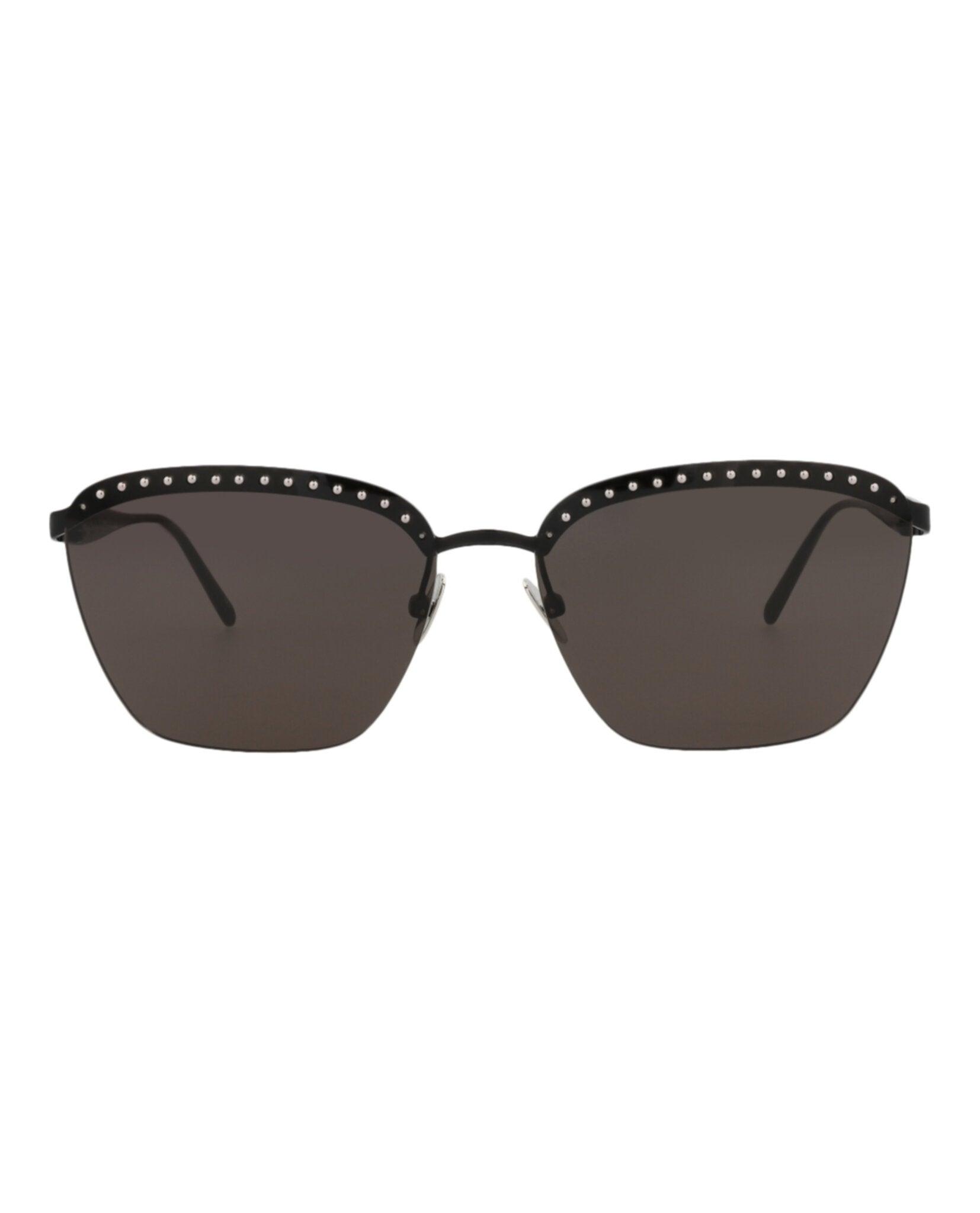 square-frame metal sunglasses