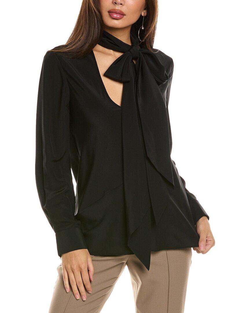 opaque scarf silk blouse