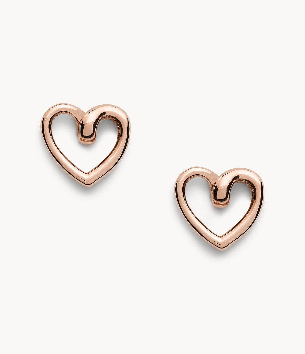 women's rose gold-tone stud earring