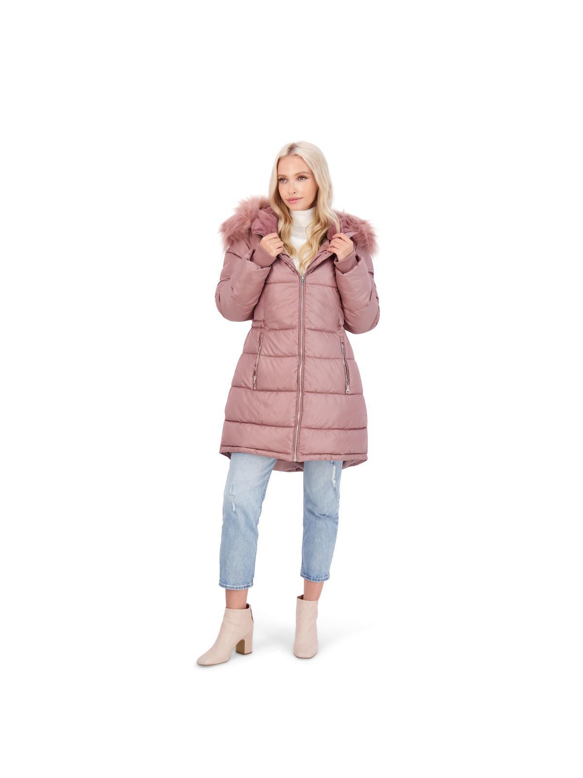 womens faux fur warm puffer coat