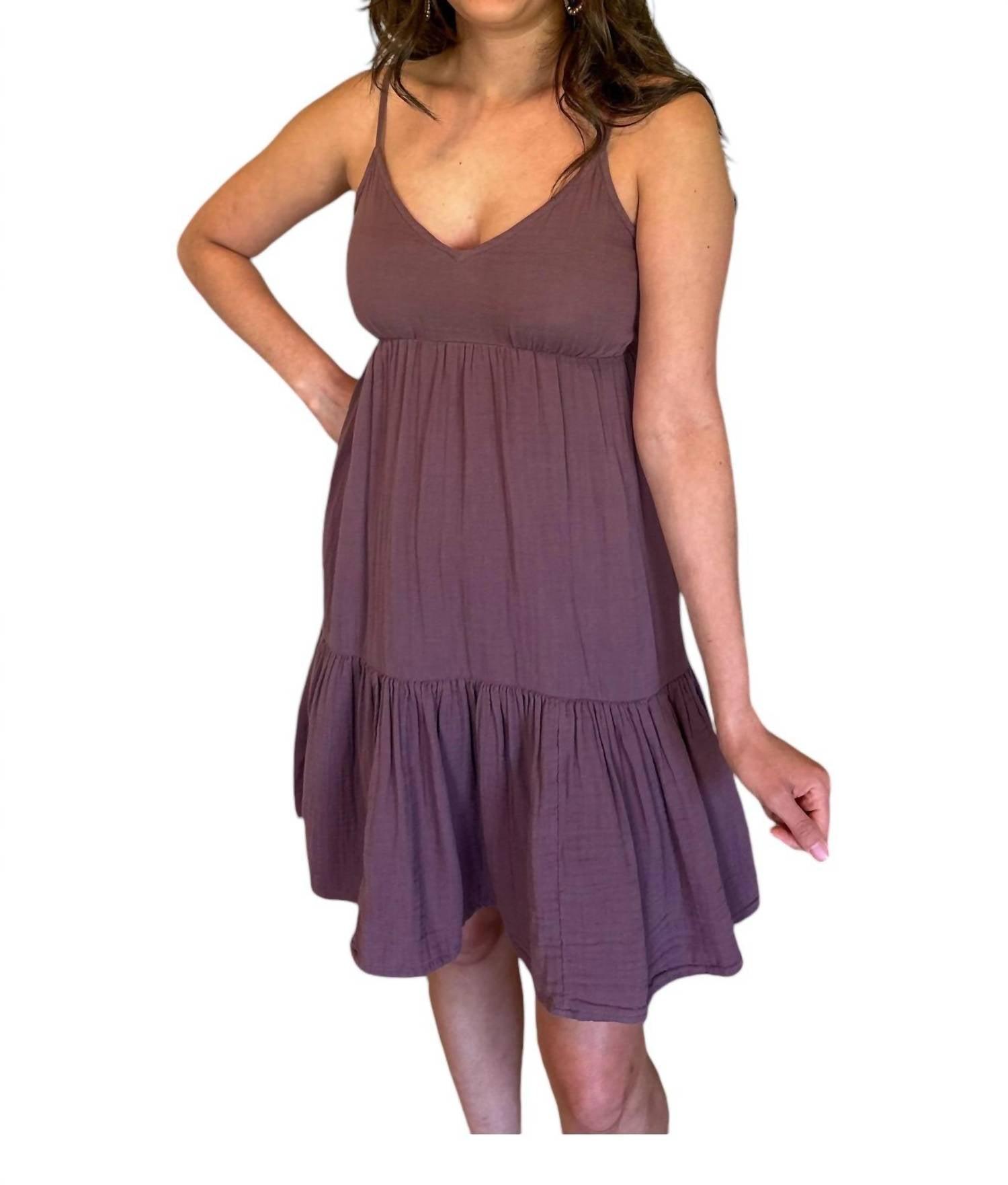 wave after wave dress in light mauve