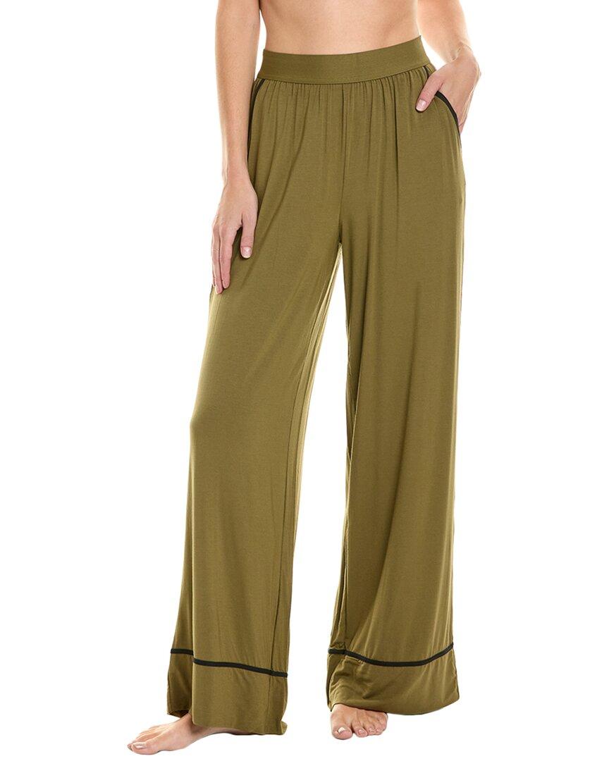 piped wide leg pant