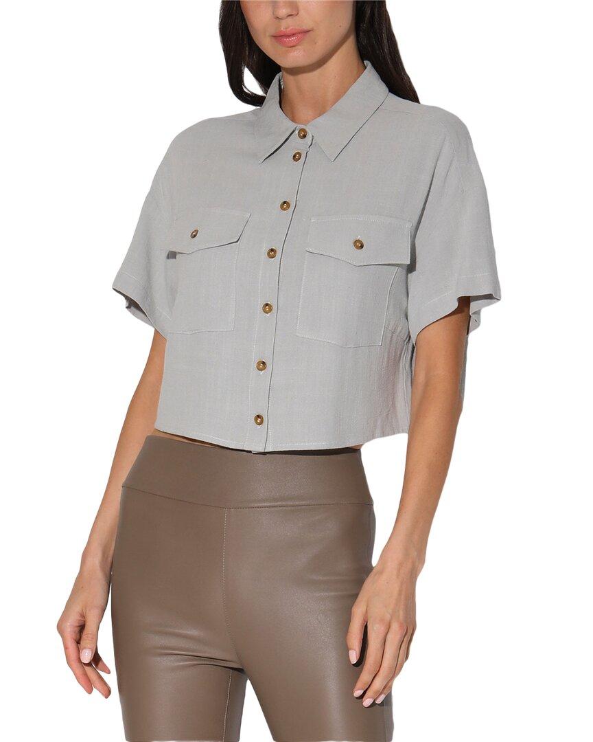 Walter Baker Clarissa Linen-Blend Top