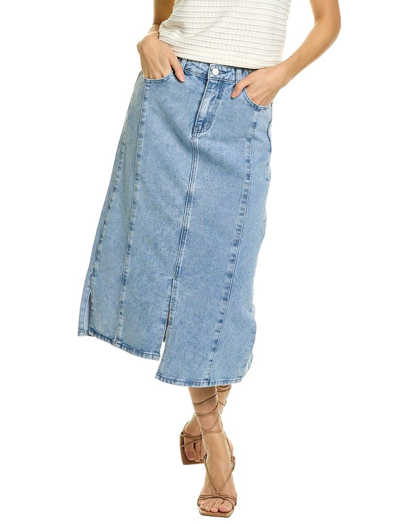 denim midi skirt