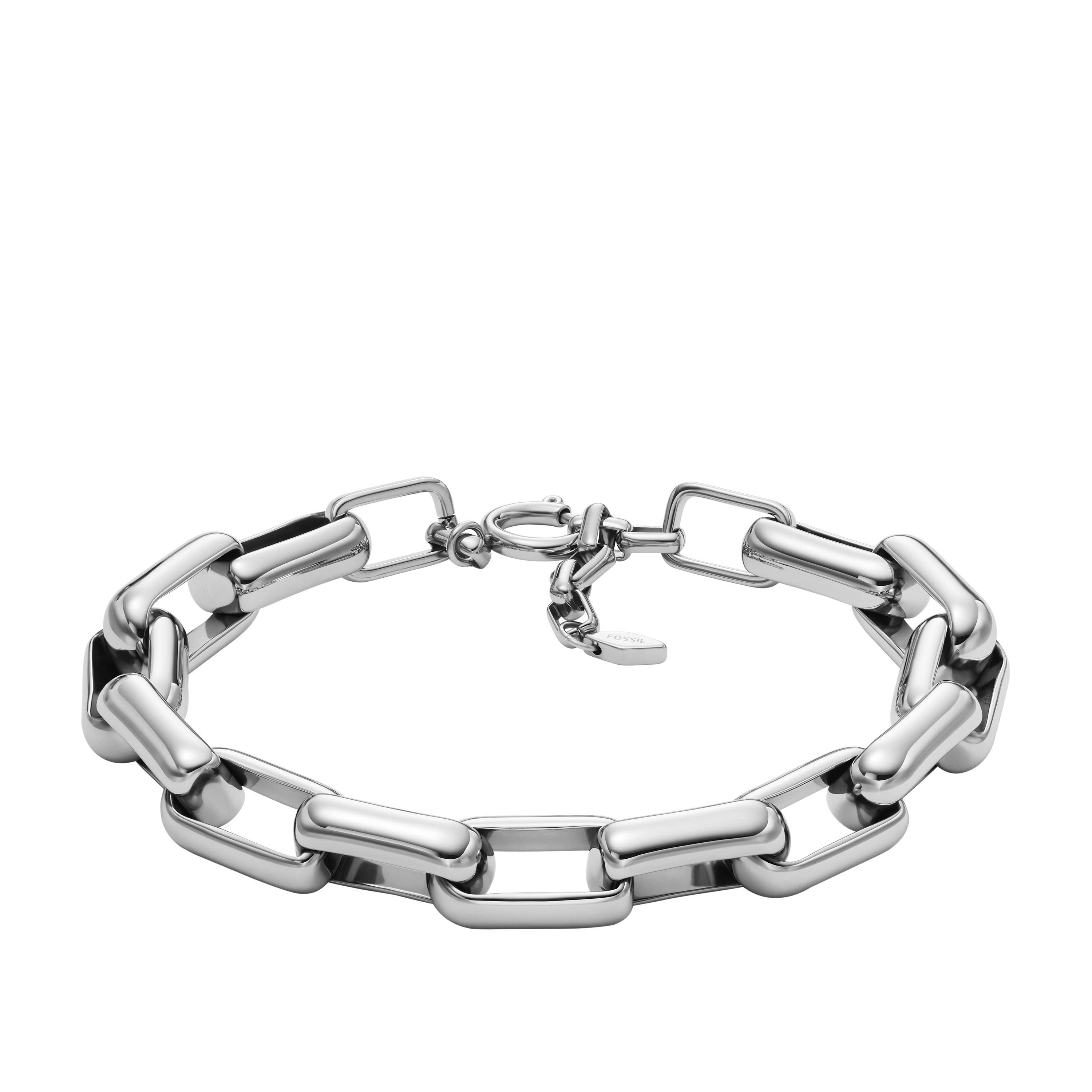 women's archival core essentials silver-tone brass chain bracelet