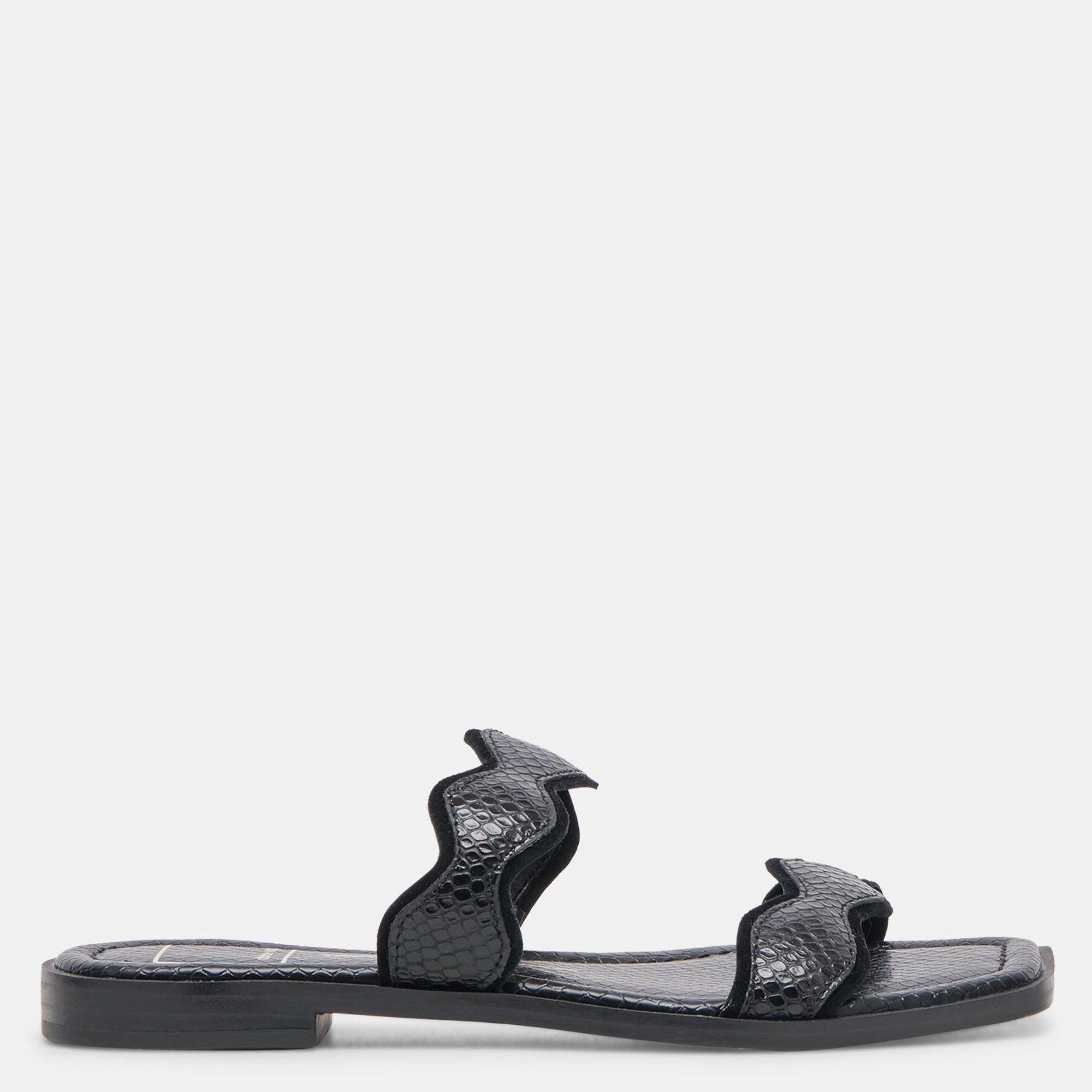 ilva sandals onyx embossed leather