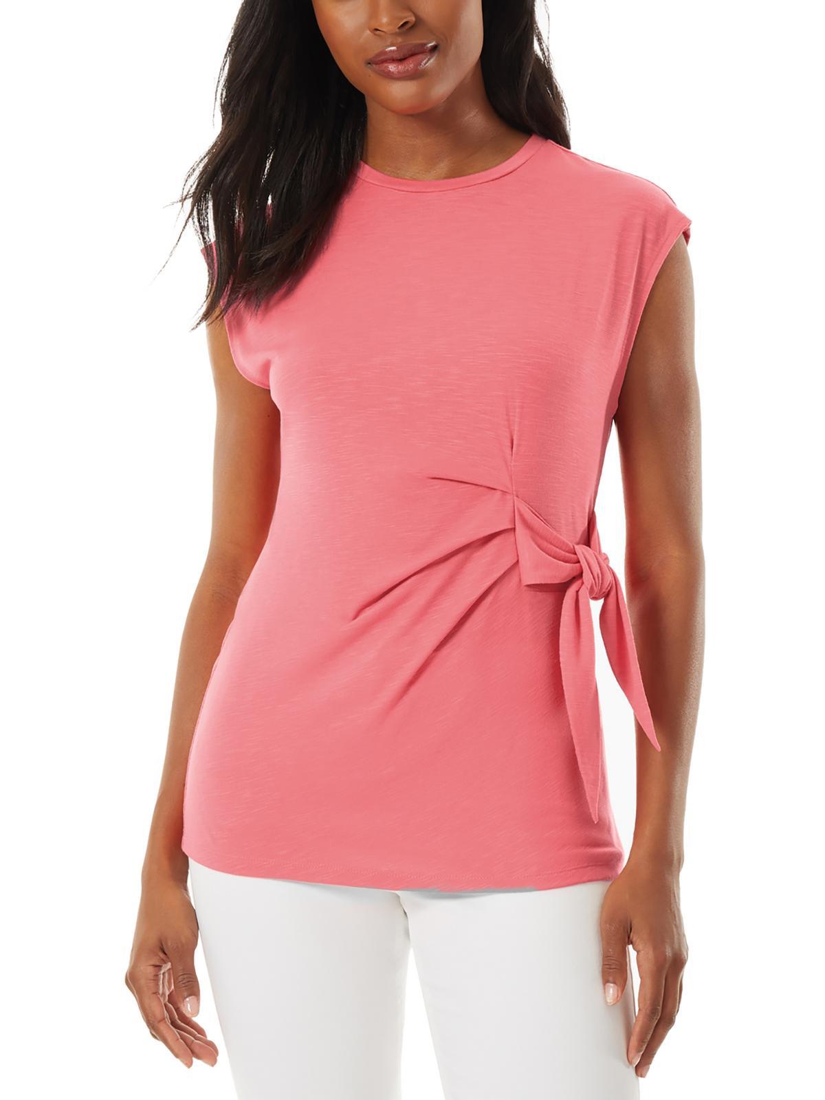 womens slub side-tie pullover top