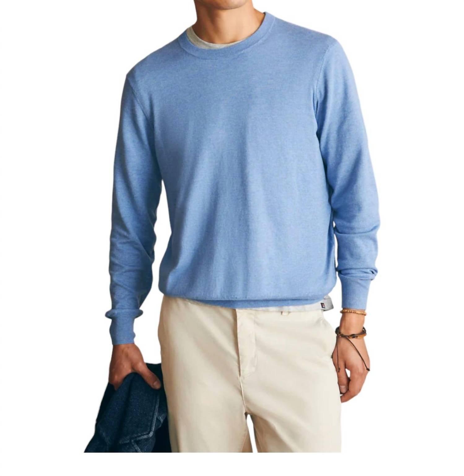 movement crewneck sweater in azure sky heather