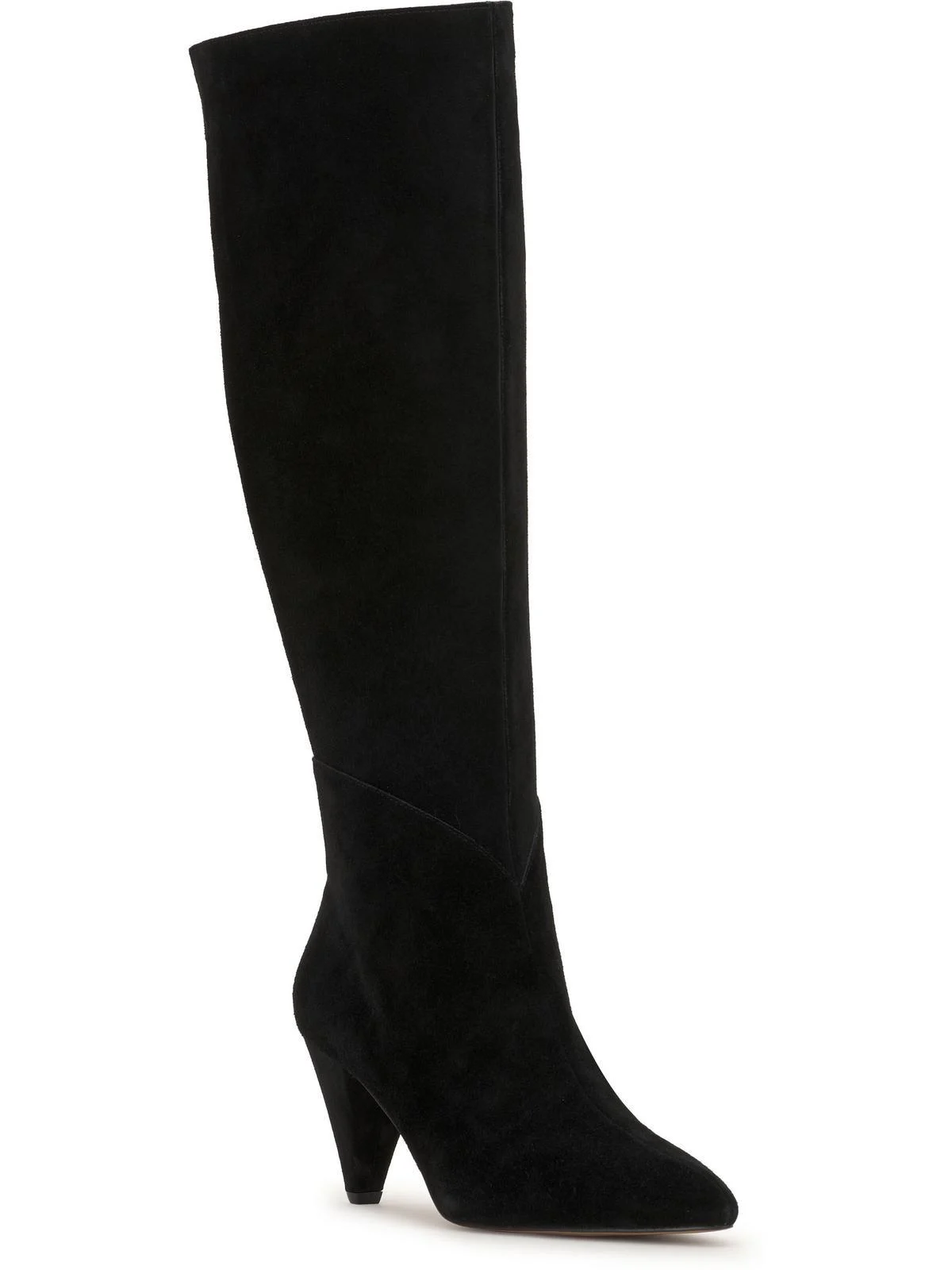 womens faux suede zipper knee-high boots