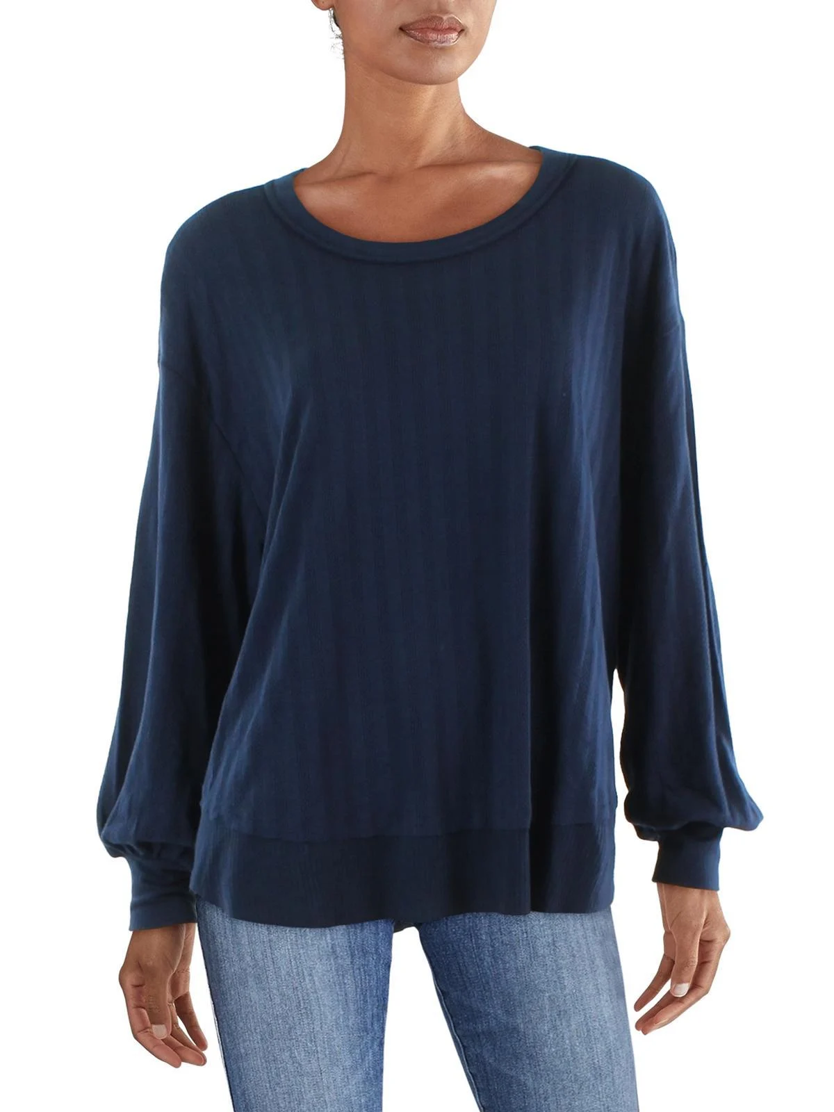 poppy womens ribbed knit pullover sweater