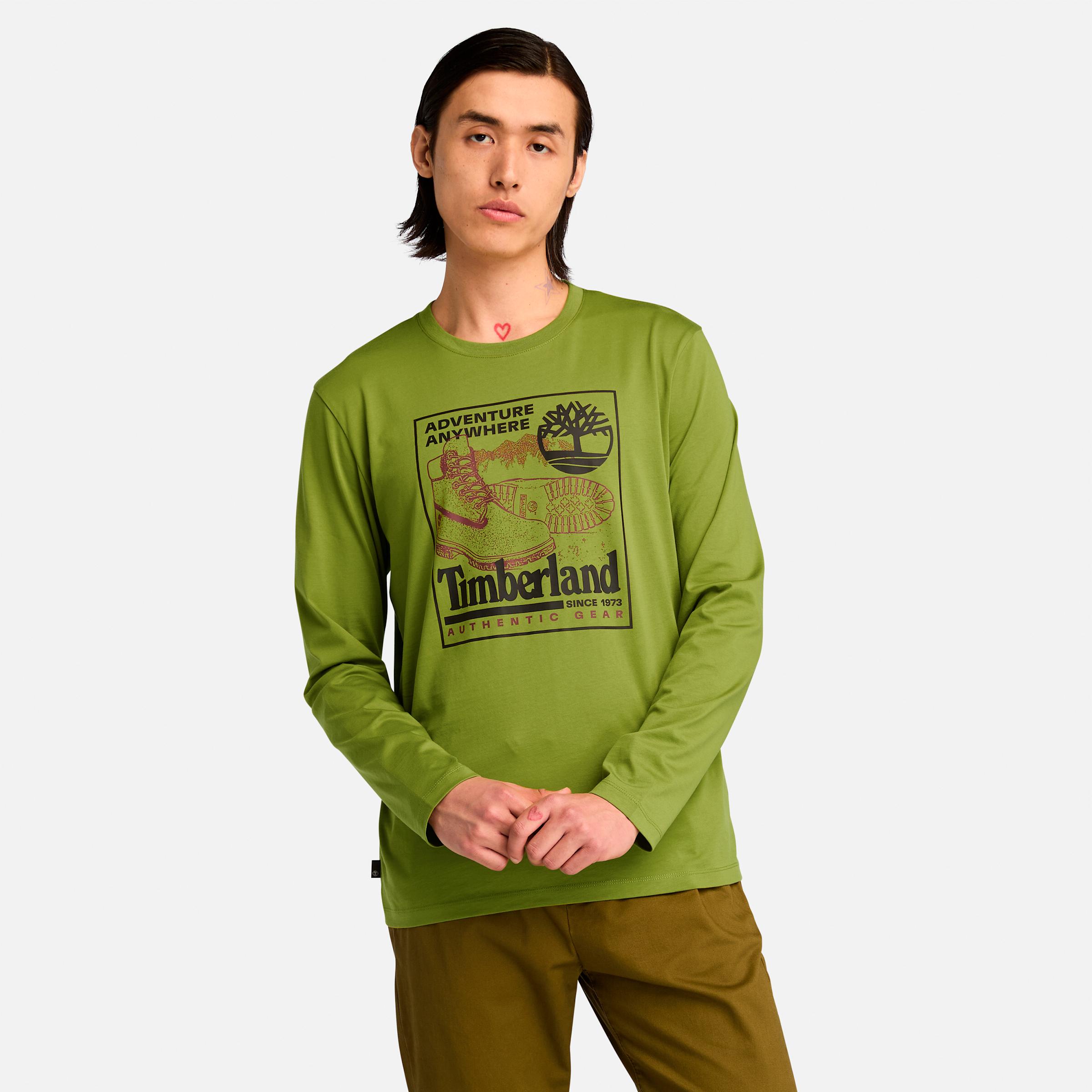 men's boot graphic long sleeve t-shirt