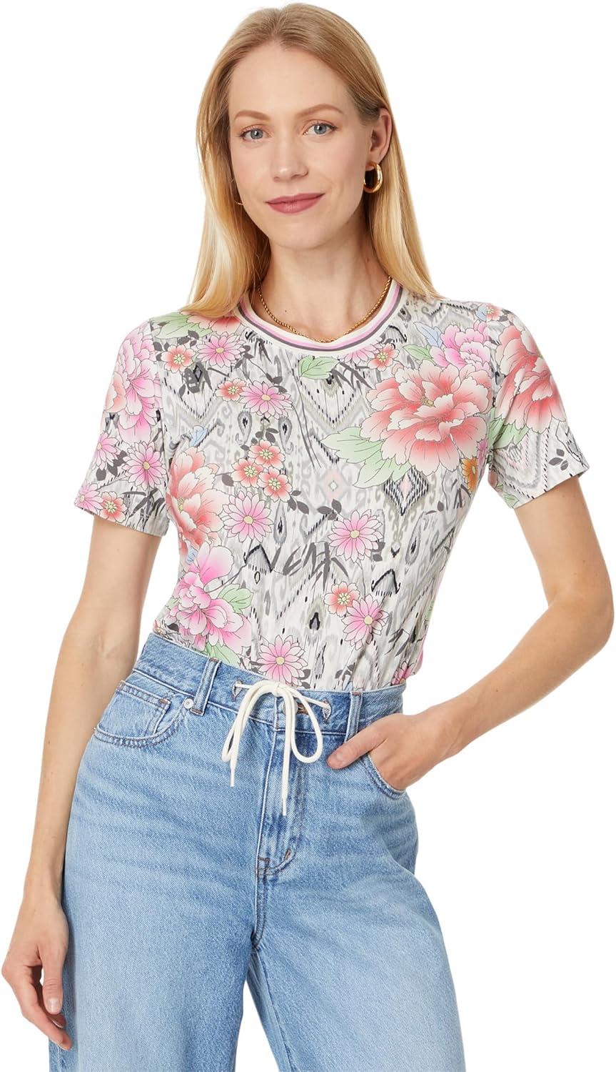 women's the janie favorite swing tee, azzie flower neo