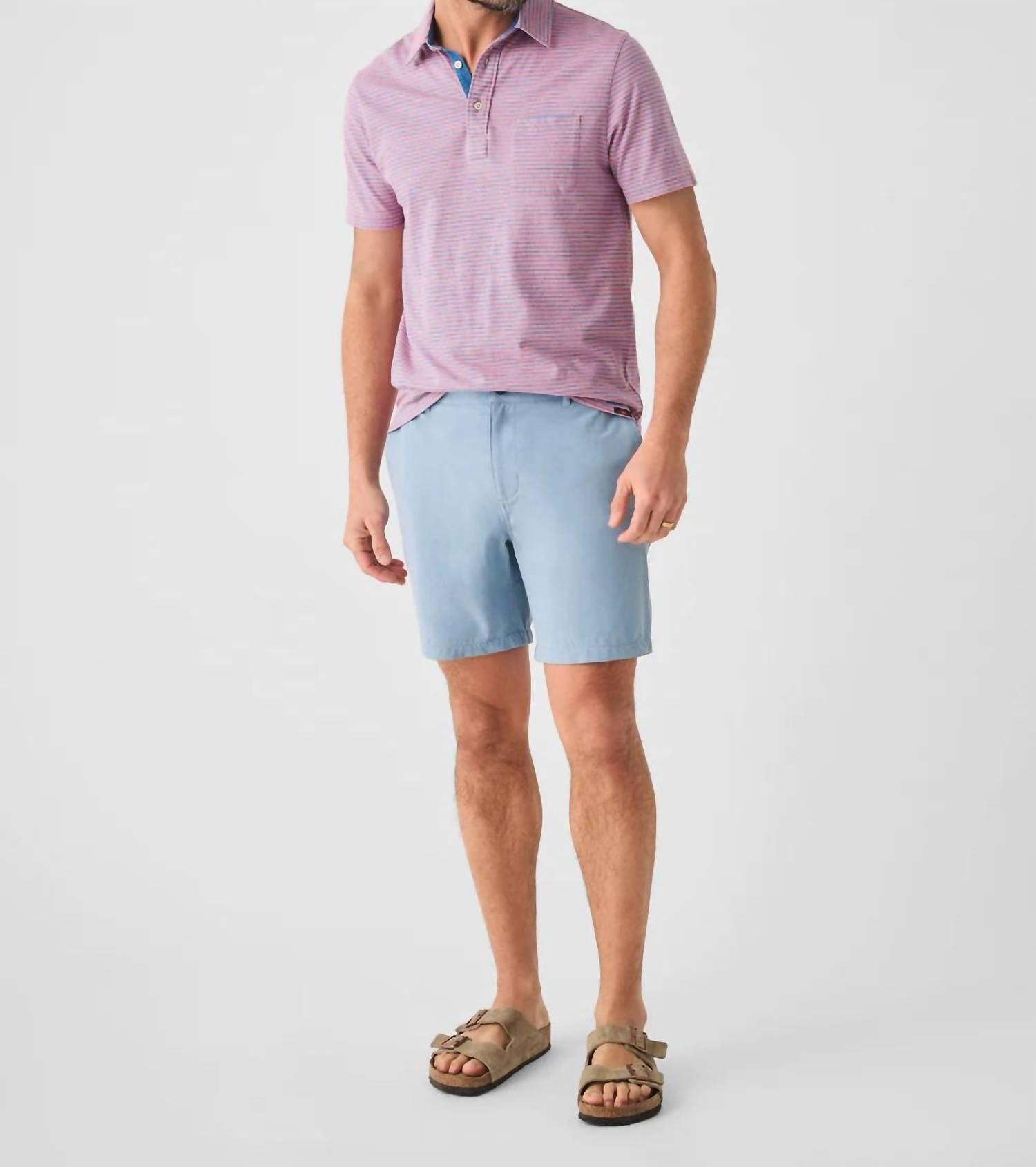 all day shorts in weathered blue