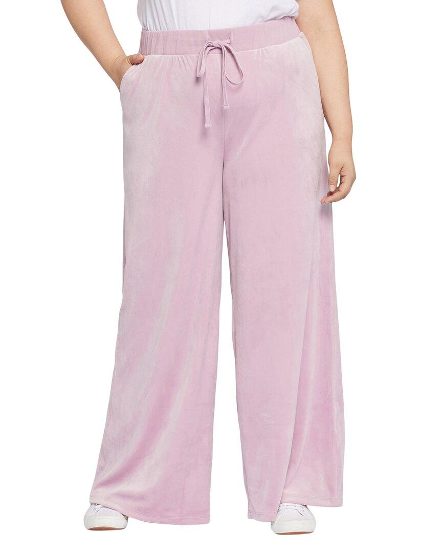 NYDJ Plus Wide Leg Dawn Pink Drawstring Jean