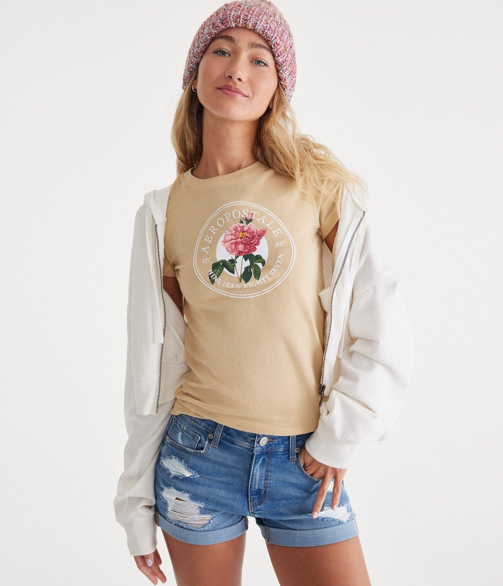 floral circle graphic tee