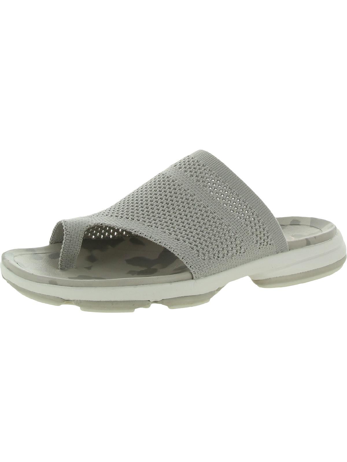 desi womens knit toe loop slide sandals