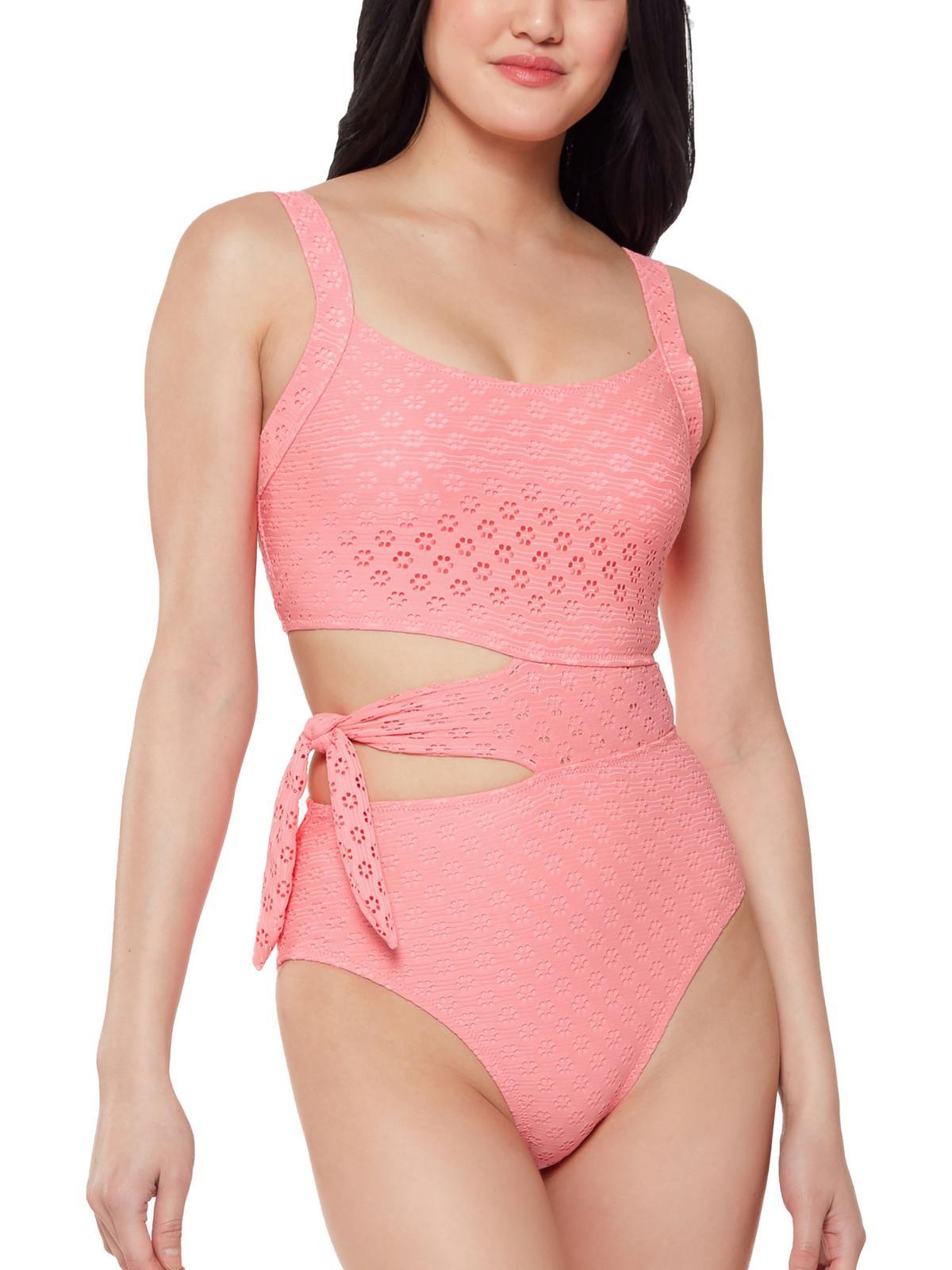 womens eyelet cut-out one-piece swimsuit