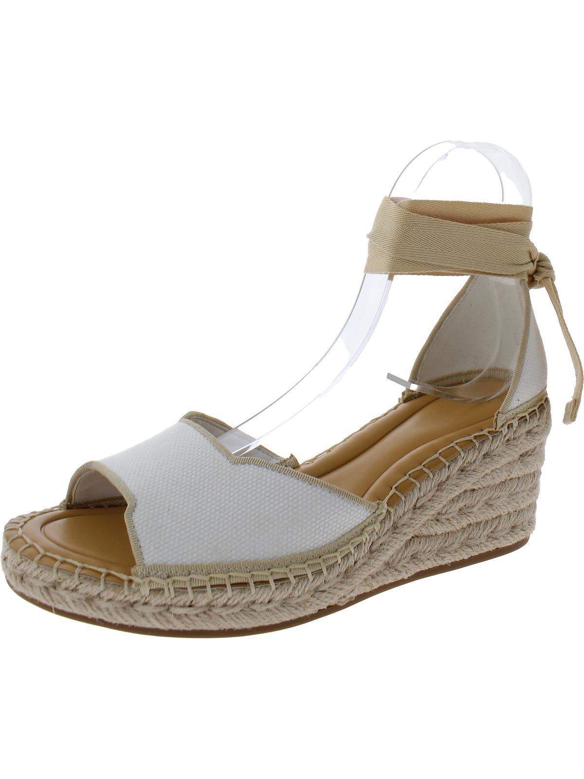 womens cushioned footbed man made wedge sandals