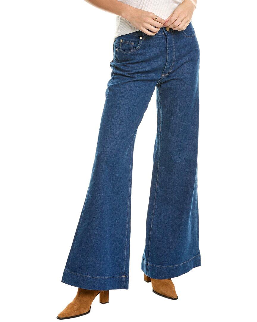 hepburn vibrant rinse wide leg jean