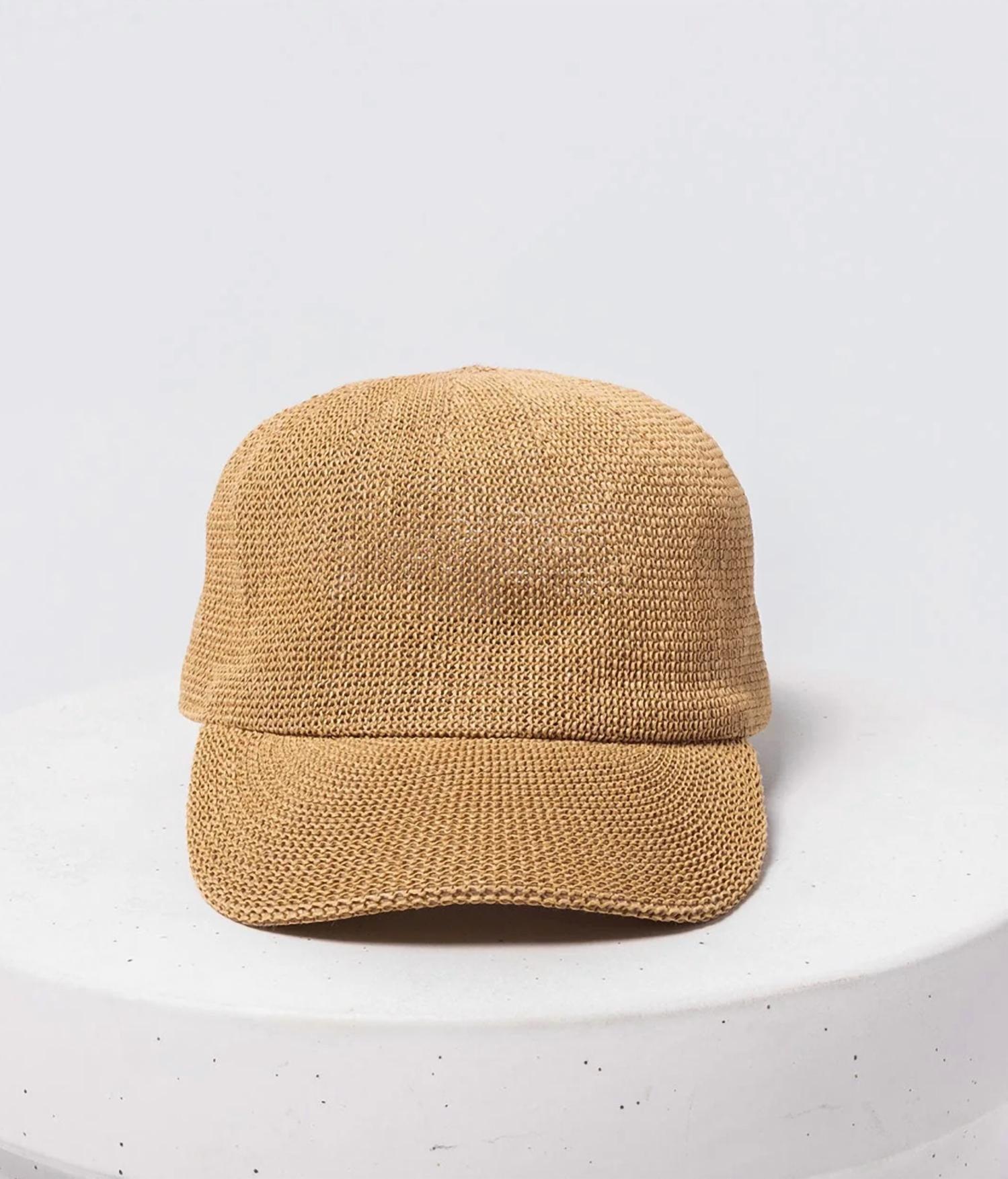 women's capri baseball hat in natural