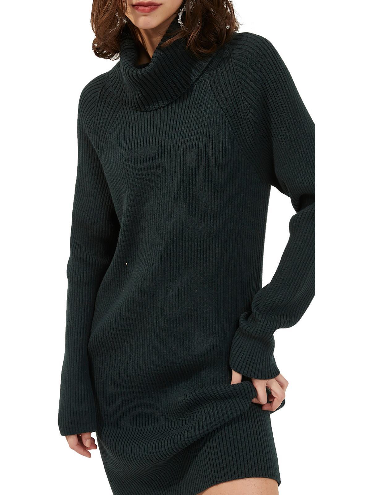 womens knit turtleneck sweaterdress