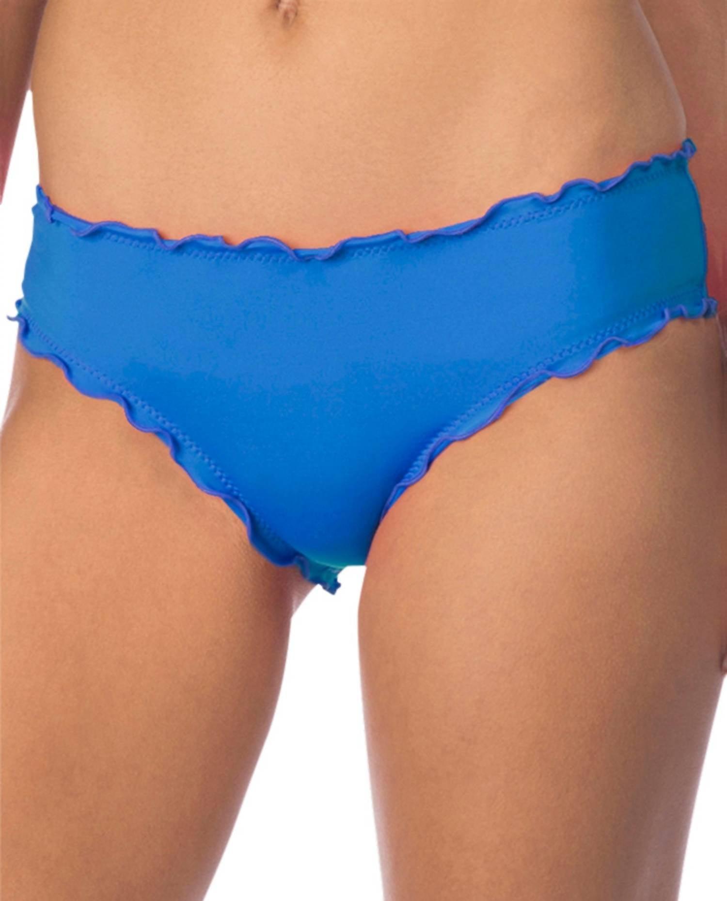 cheeky bikini bottom in frill of it periwinkle