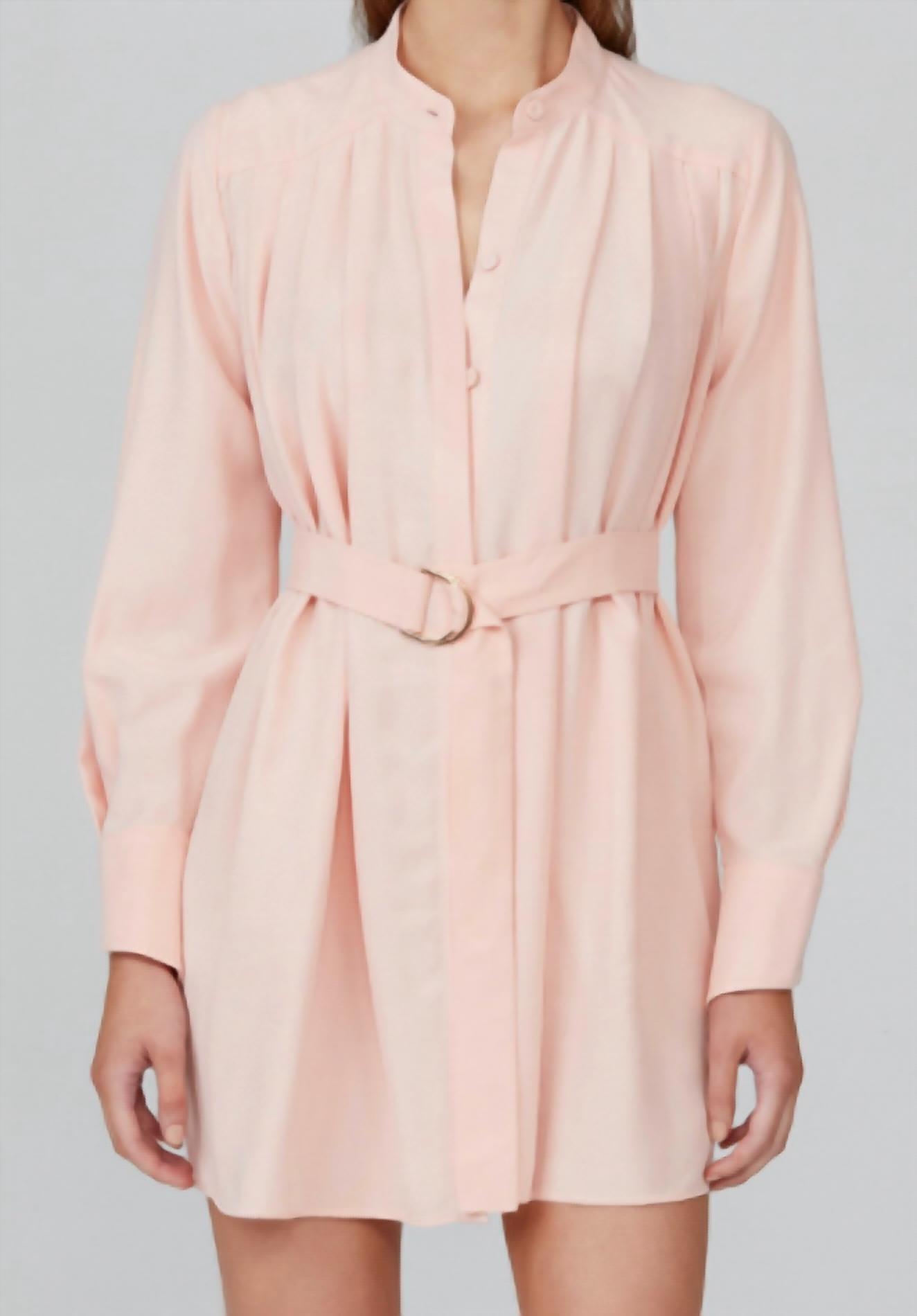 dawson shirt dress in rose pink