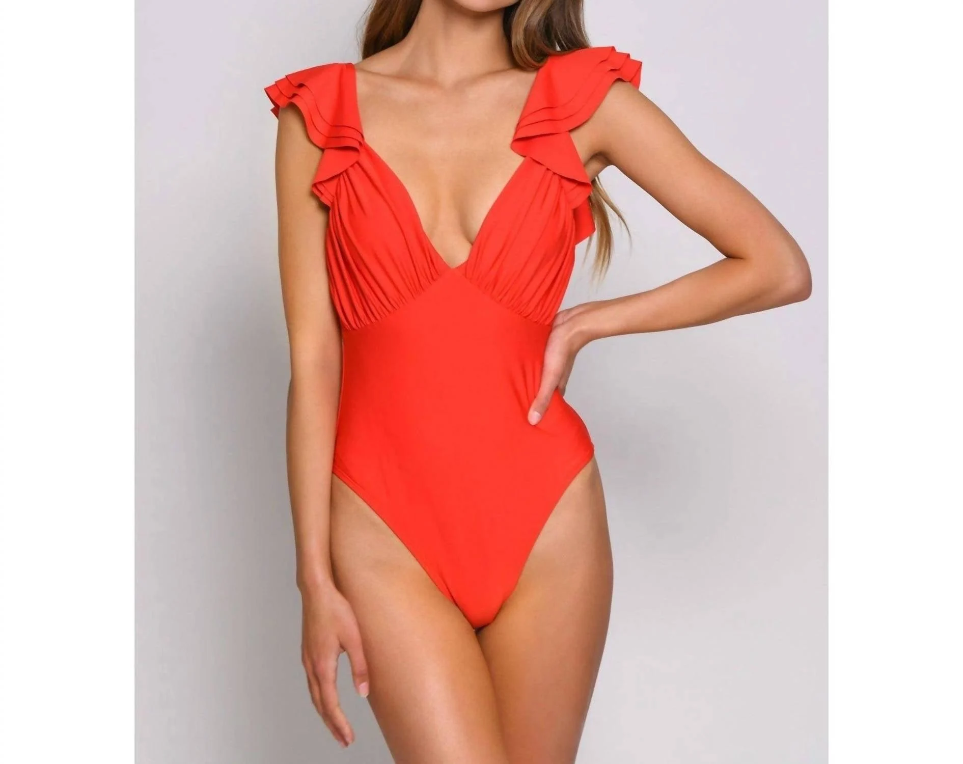 cala one piece in red